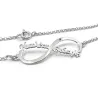 Silver platinum plated Infinity bracelet with 2 names Silver platinum plated Infinity bracelet with 2 names