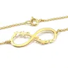Silver gold plated infinity bracelet with the words "Μαμά σαγαπω"