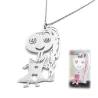 Silver platinum plated necklace with your kids drawing Silver platinum plated necklace with your kids drawing