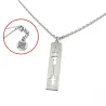 Sterling silver cut soundwave necklace, personalized waveform necklace