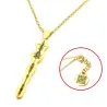 Silver gold plated soundwave necklace and QRcode on chain end, stainless steel chain Silver gold plated soundwave necklace and QRcode on chain end, stainless steel chain