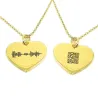 Silver gold plated soundwave necklace and QRcode engraved Silver gold plated soundwave necklace and QRcode engraved