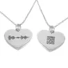 Silver platinum plated soundwave necklace and QRcode engraved Silver platinum plated soundwave necklace and QRcode engraved