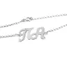 Sterling silver bracelet with your monograms platinum plated