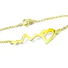 Silver gold plated bracelet with your heartbeat and a heart