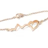 Silver rose gold plated bracelet with your heartbeat and a heart Silver rose gold plated bracelet with your heartbeat and a heart