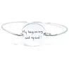 Silevr platinum plated bangle bracelet with engraving of your handwriting Silevr platinum plated bangle bracelet with engraving of your handwriting