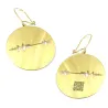 Gold plated sterling silver cut soundwave earrings