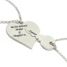 Double heart bracelet with key in sterling silver Double heart bracelet with key in sterling silver
