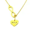 Gold plated silver necklace with 2 initials, crown and gold plated sterling silver chain Gold plated silver necklace with 2 initials, crown and gold plated sterling silver chain