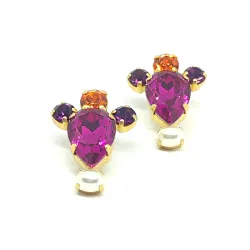 Handmade brass earrings