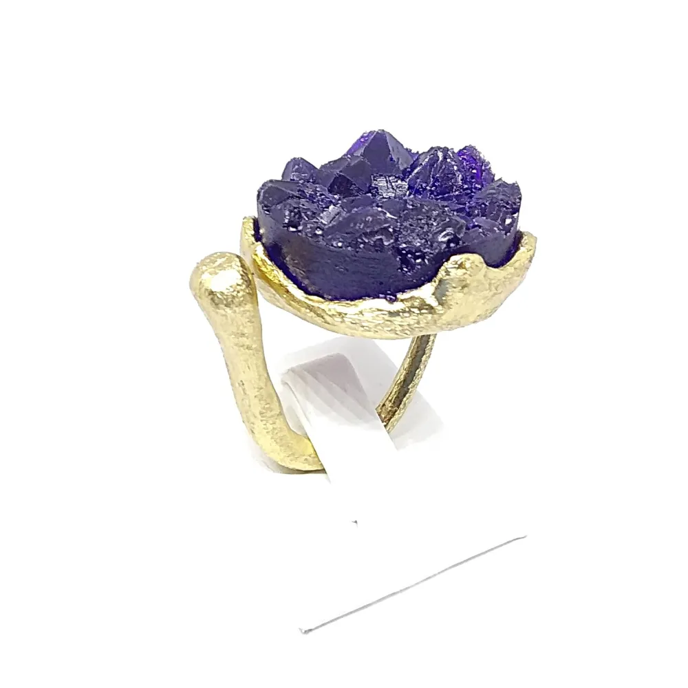 Brass ring with resin stone OP4043620 Brass ring with resin stone OP4043620