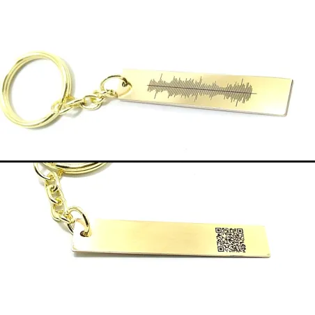 Personal soundwave keychain, personalized waveform keychain