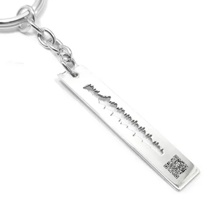 Personal soundwave keychain, personalized waveform keychain