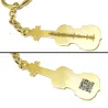 Nickel silver violin keychain with your personal message soundwave + QRcode engraved Nickel silver violin keychain with your personal message soundwave + QRcode engraved