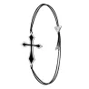 B23 CROSS BRACELET (platinum plated,black Enamel) B23 CROSS BRACELET (platinum plated,black Enamel)