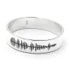 Personal soundwave ring, personalized waveform ring, rose gold plated sterling silver Personal soundwave ring, personalized waveform ring, rose gold plated sterling silver
