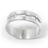 Personal soundwave ring 5mm, personalized waveform ring, sterling silver Personal soundwave ring 5mm, personalized waveform ring, sterling silver