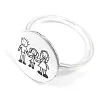 Sterling silver ring with engraved drawing Sterling silver ring with engraved drawing