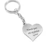 Keychain with sterling silver heart "Νονά μου σε αγαπώ" and name