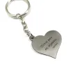 Keychain with nickel silver heart "Νονά μου σε αγαπώ" and name