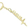 Sterling silver keychain with date on a heartbeat
