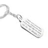 Keychain with sterling silver plate - "I love you always..."  and your date