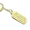 Keychain with brass plate - "I love you always..."  and your date