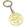 Μπρελόκ με δισκάκι από ορείχαλκο και τα στοιχεία γέννησης του κοριτσιού σας