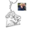 Sterling silver keychain with photo engraving Sterling silver keychain with photo engraving
