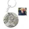 Νickel silver keychain with photo engraving on a disk Νickel silver keychain with photo engraving on a disk