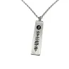 Silver platinum plated soundwave necklace with Spotify code engraved, stainless steel chain