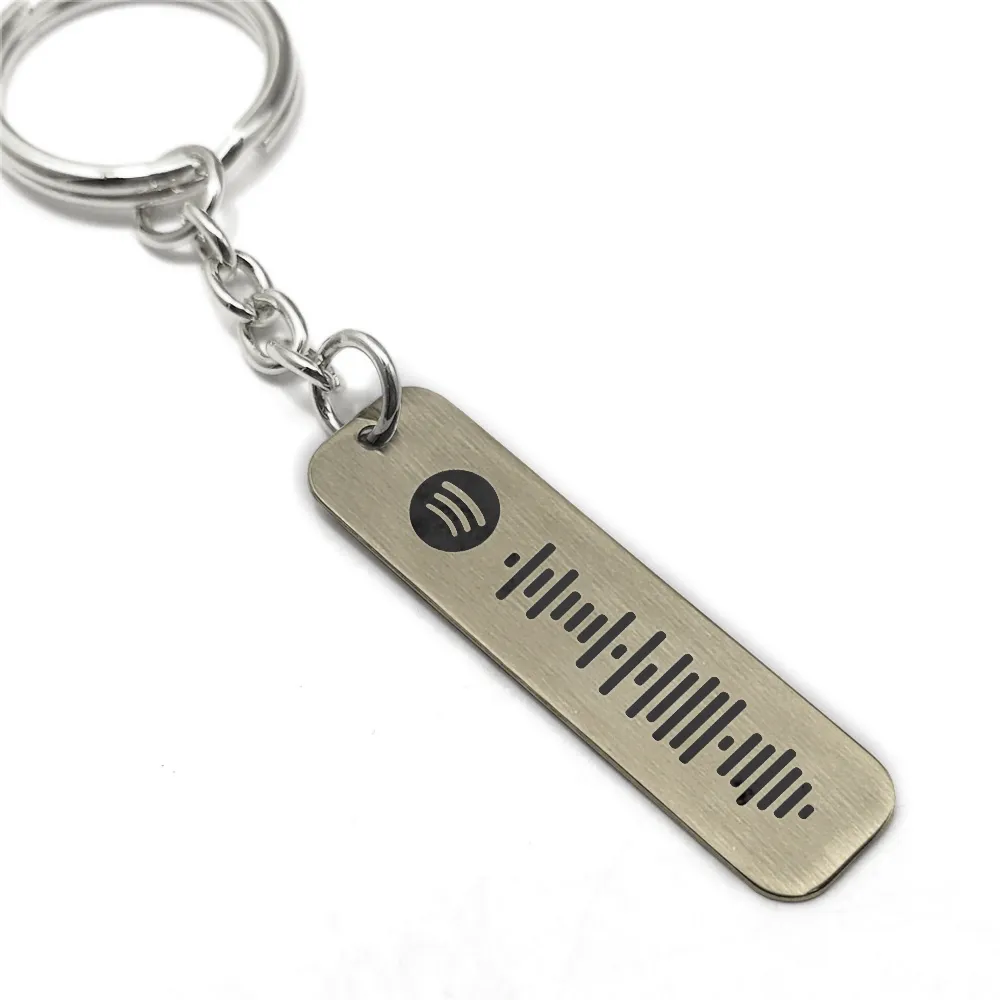 Spotify code keychain made of nickel silver Spotify code keychain made of nickel silver