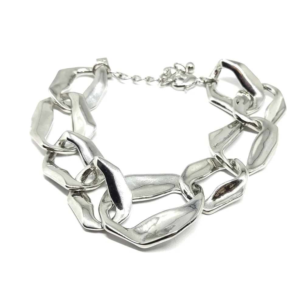 Brass bracelet silver plated Brass bracelet silver plated