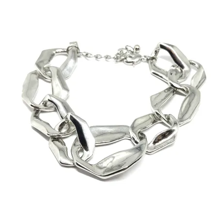 Brass bracelet silver plated