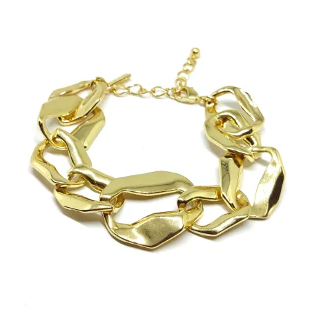 Brass bracelet gold plated