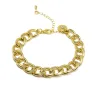 Brass bracelet gold plated