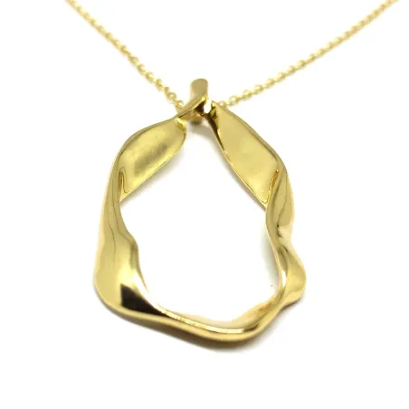Brass necklace gold plated