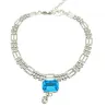Brass necklace silver plated