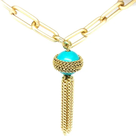 Handmade aluminium gold plated necklace