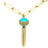 Handmade aluminium gold plated necklace
