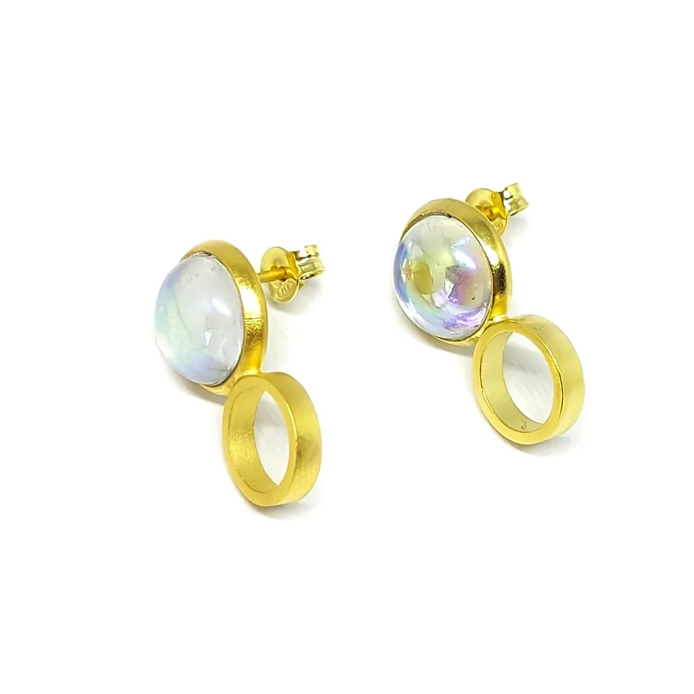 Brass earings gold plated