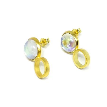 Brass earings gold plated