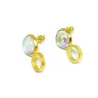 Brass earings gold plated