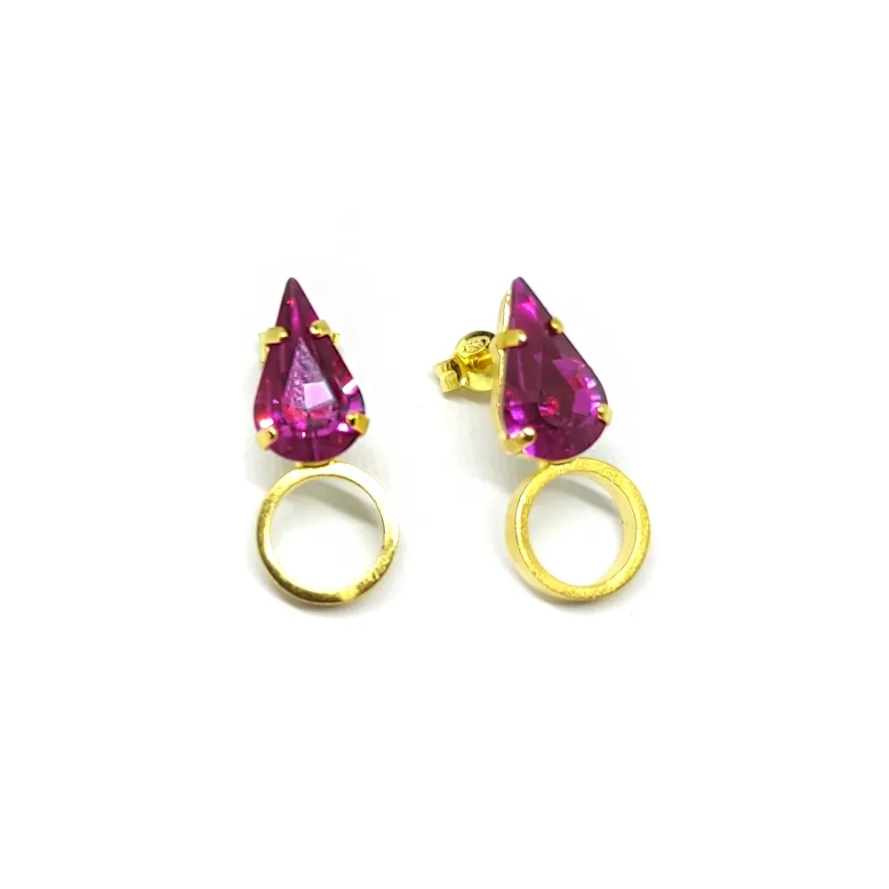 Brass earings gold plated