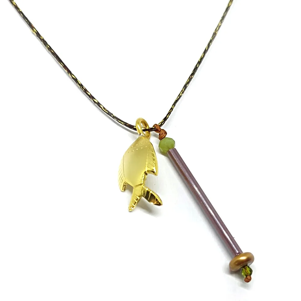 Handmade brass necklace gold plated Handmade brass necklace gold plated