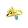 Handmade brassgold plated ring
