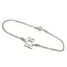 Sterling silver platinum plated dog-cat paw bracelet with engraved name of your favorite pet