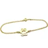 Sterling silver gold plated dog-cat paw bracelet with engraved name of your favorite pet Sterling silver gold plated dog-cat paw bracelet with engraved name of your favorite pet