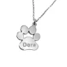 Silver platinum plated necklace ID tray with names or dates